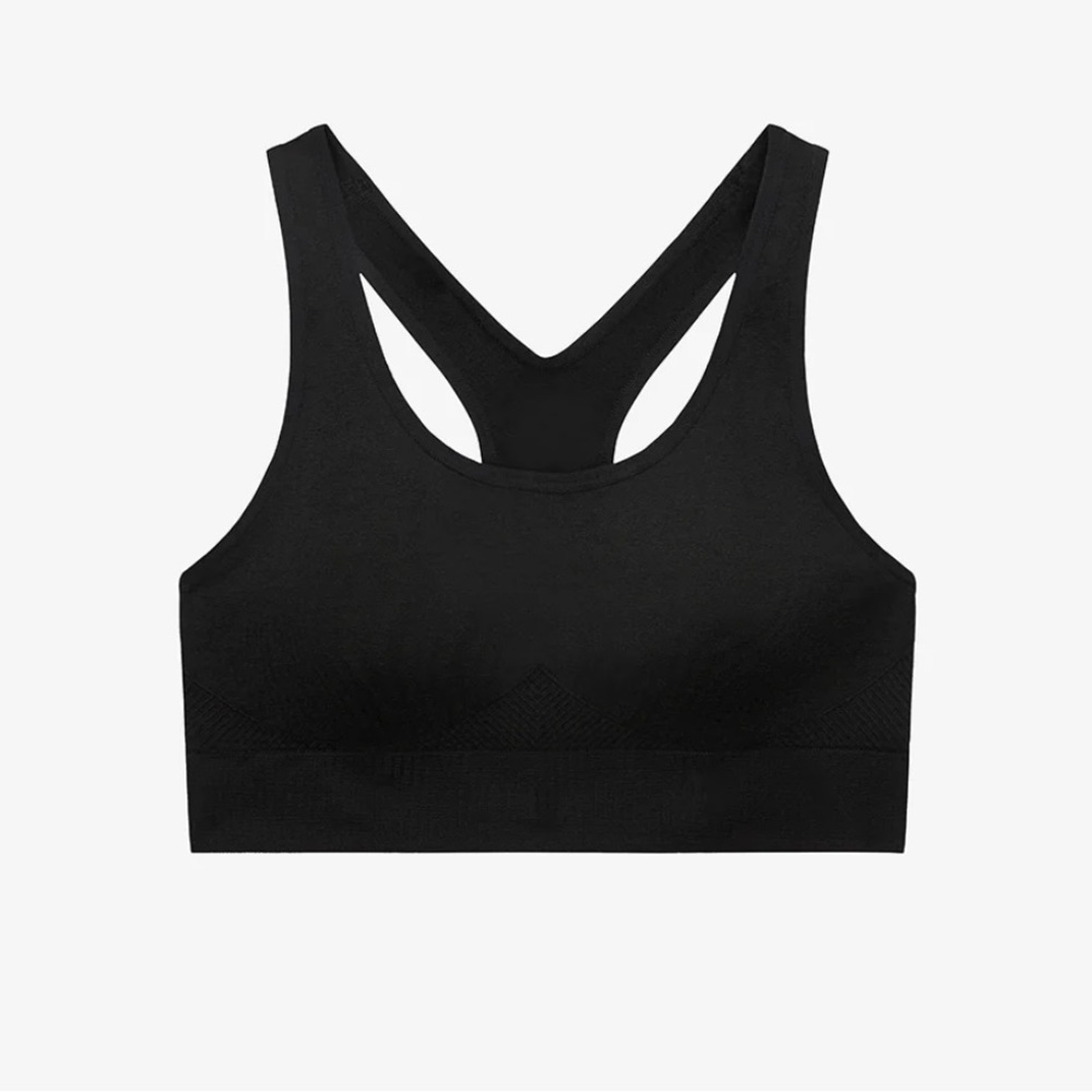 Thirdlove Flex Seamleds Racerback Sports Bra in Black. Small.
